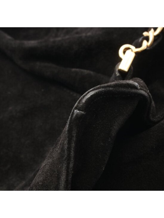 Chanel Backpack CC Logo Black Suede Leather CC Drawstring